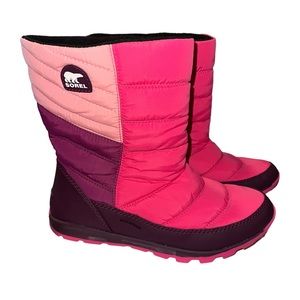 Sorel Whitney Mid Kids Snow Boots Rosewater Ultra Pink Kids 7 women’s 8.5